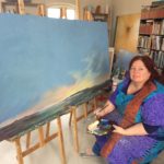 Mai-Britt Schultz - Øhavshimmel 100 x220 - 30.000 kr. 